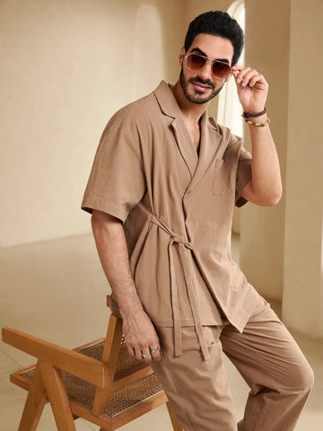 Beige Casual Men's Set