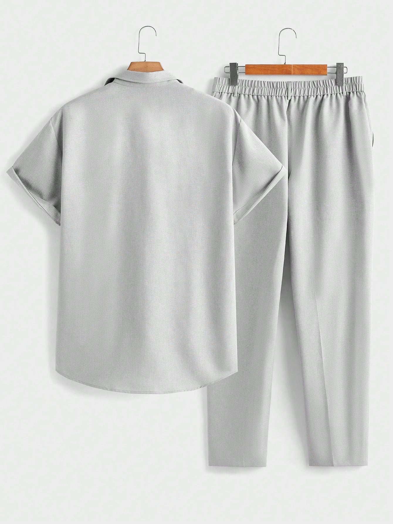 Casual Grey Shirt Set