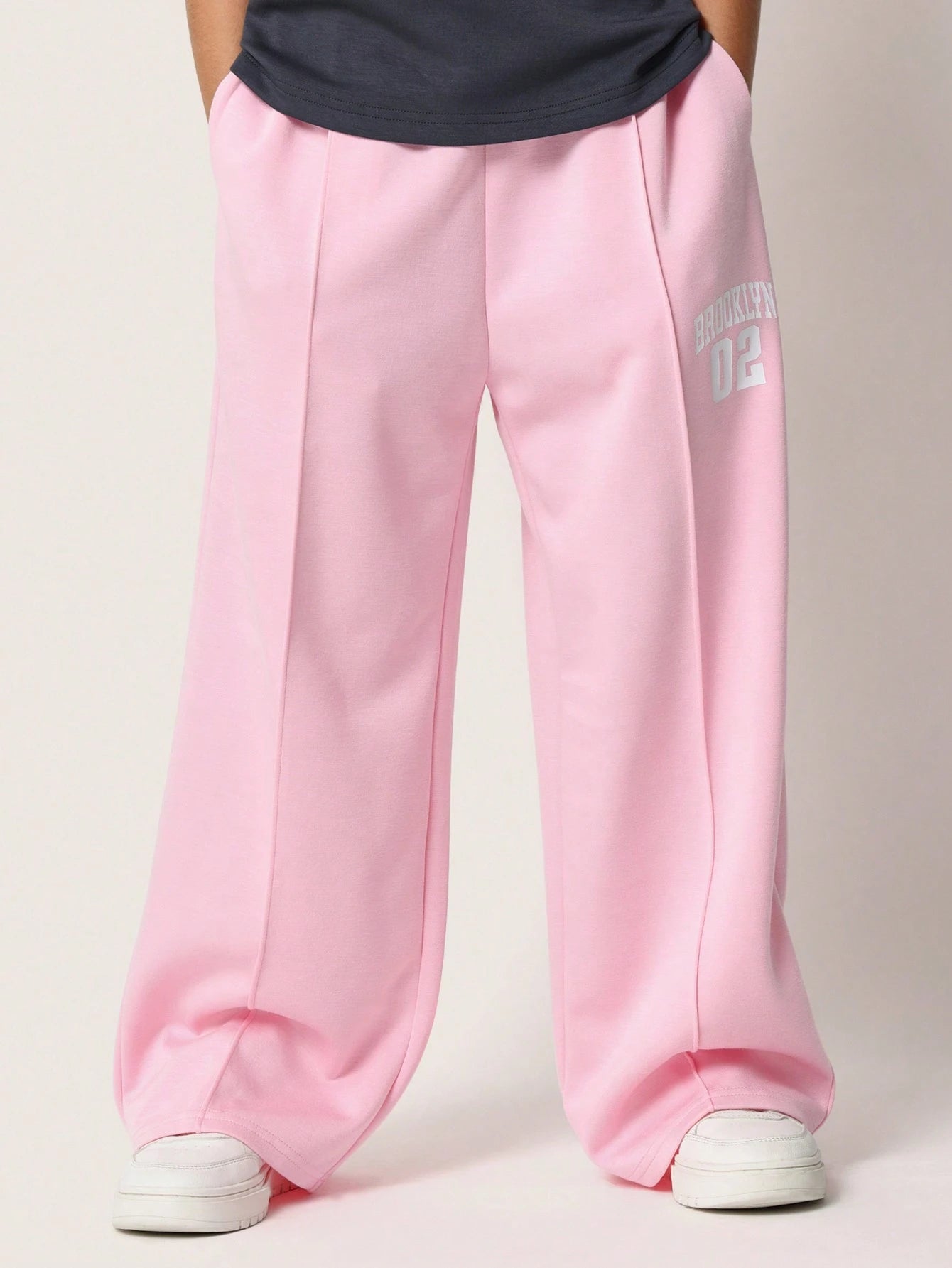 Girls "Chicago 02" Two-Piece Sporty Set – Navy & Pink