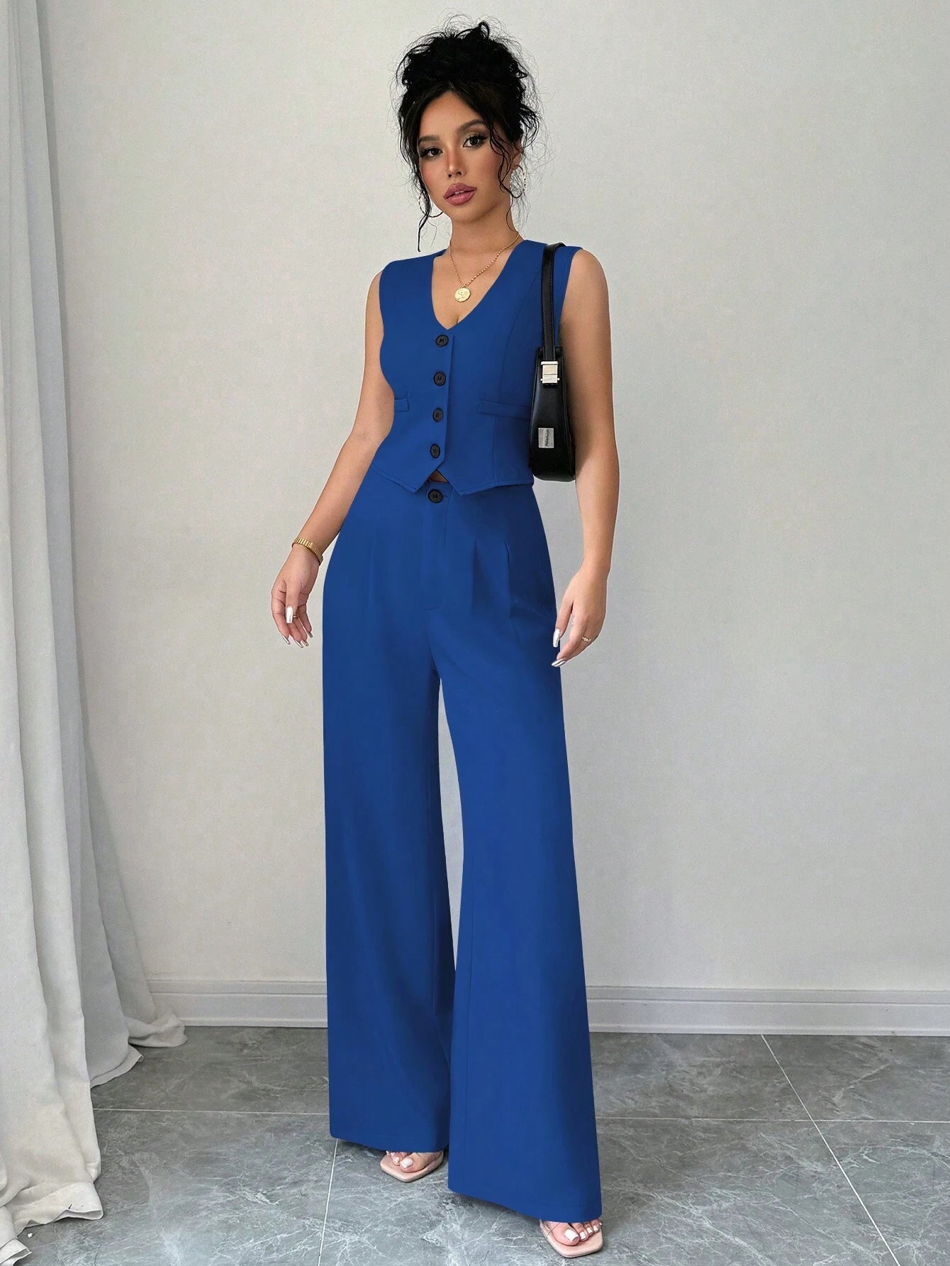 Tailored Wide-Leg Vest Set
