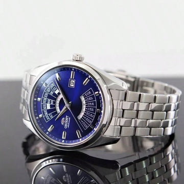 Orient Sun & Calendar Automatic Watch – Deep Blue Dial