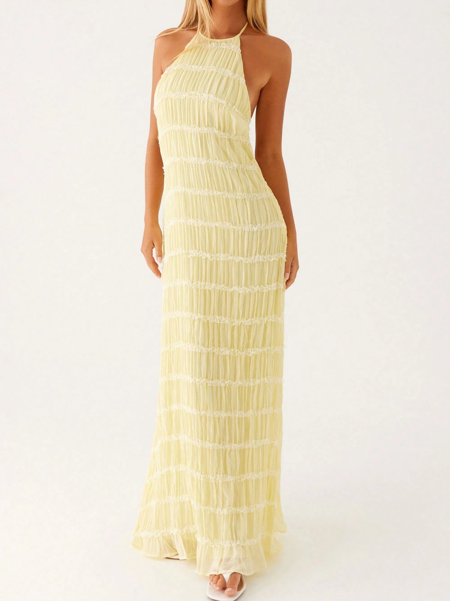 Sunshine Pleated Maxi Dress