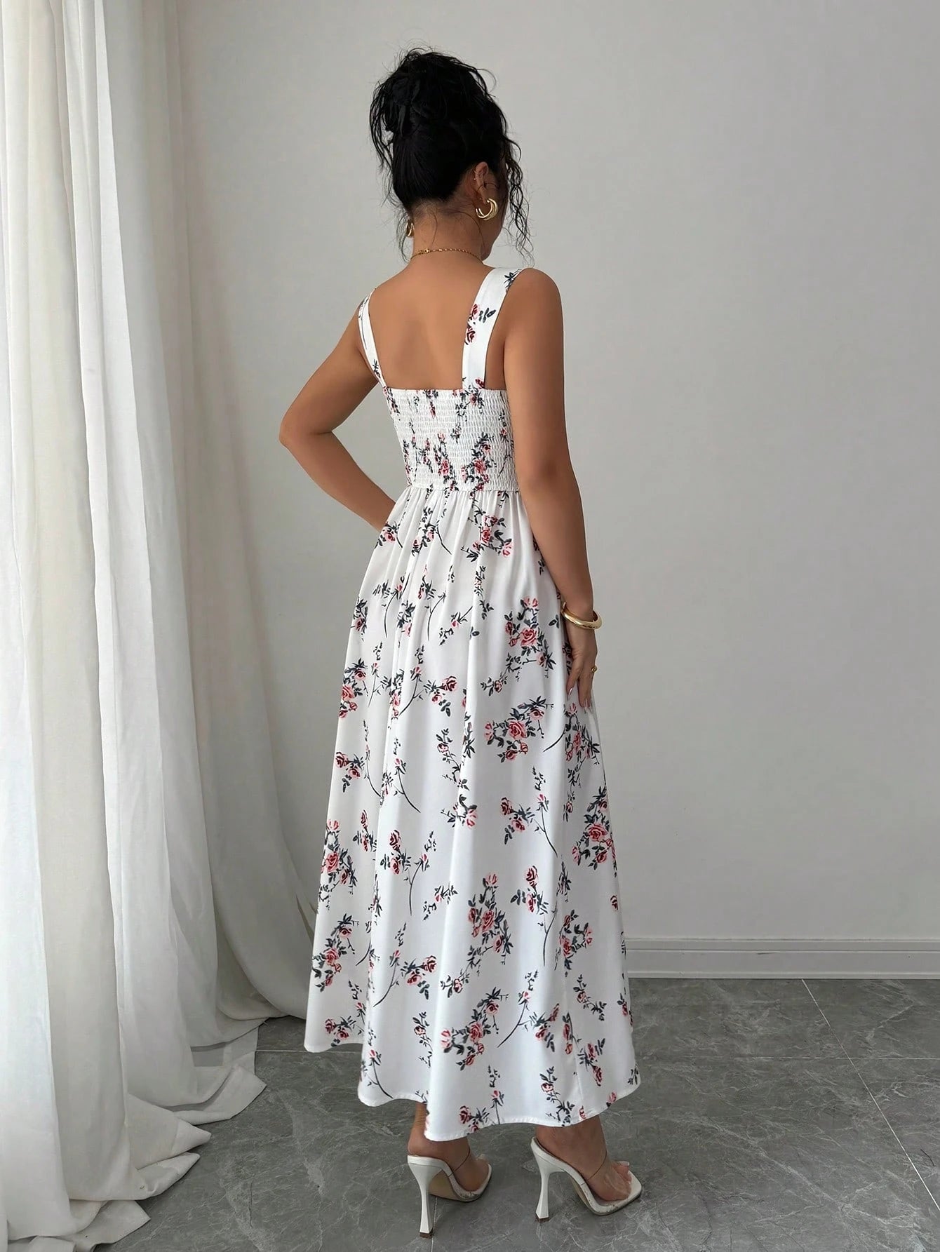 Floral Print Midi Dress