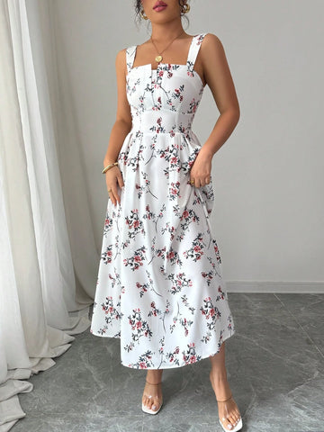 Floral Print Midi Dress