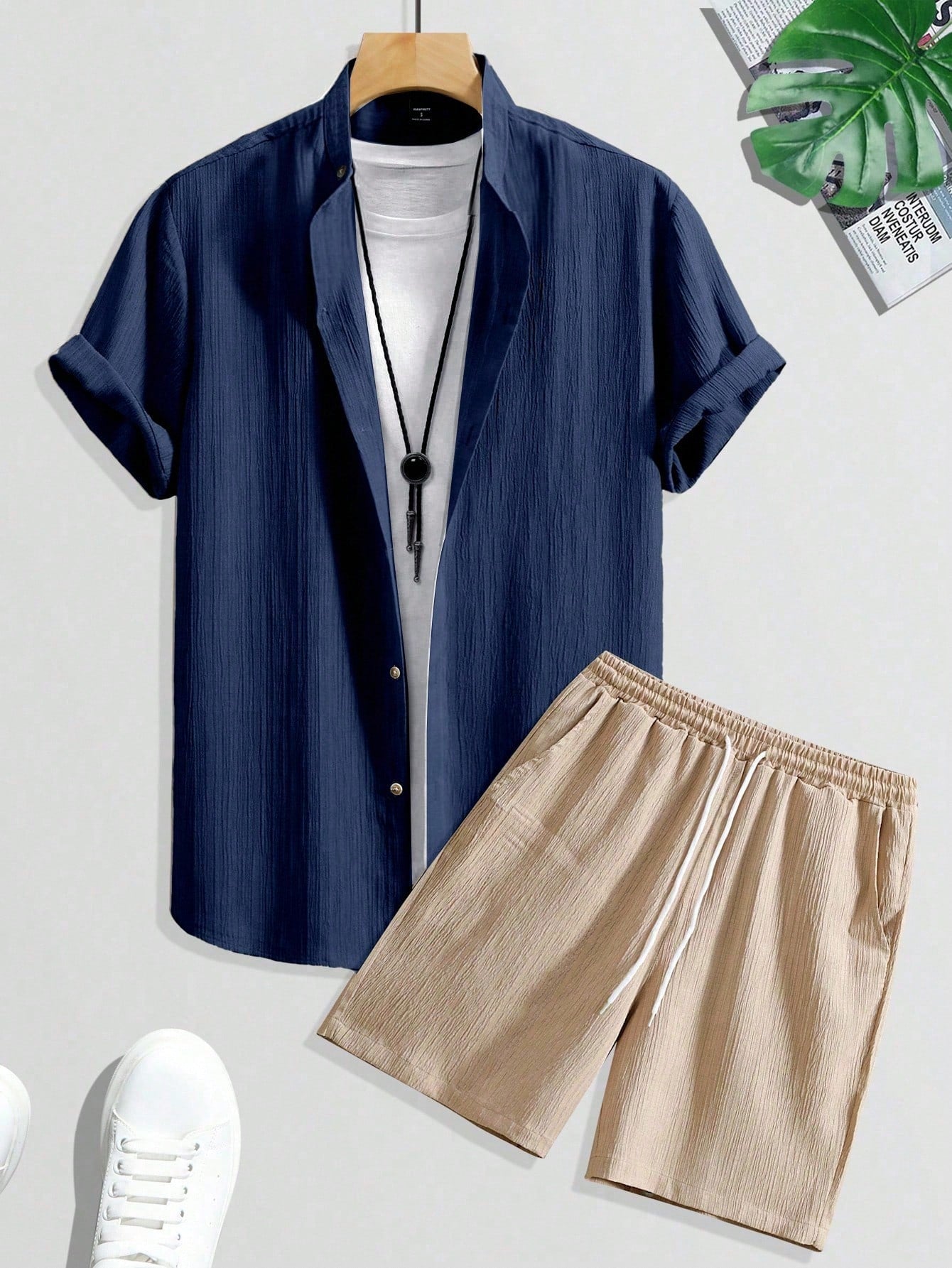 Navy Beige Summer Set
