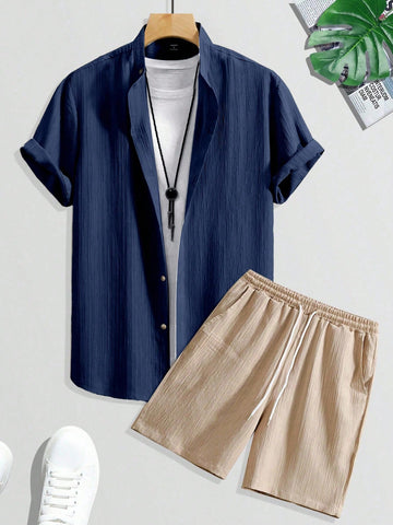 Navy Beige Summer Set
